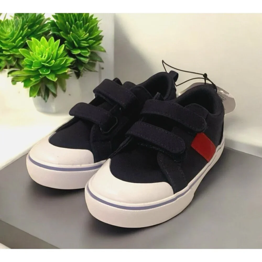 Wonder Nation Toddler Boys Casual 2 Strap Sneakers Size 7 Blue Red White